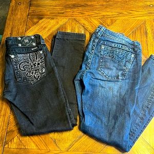2 pairs of Miss Me size 28 skinny Jeans